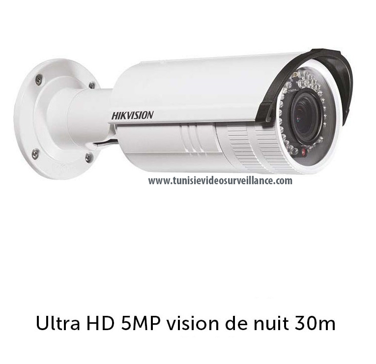 Caméra IP HIKVISION DS-2CD2652F-I varifocale UHD 5MP H264+ PoE